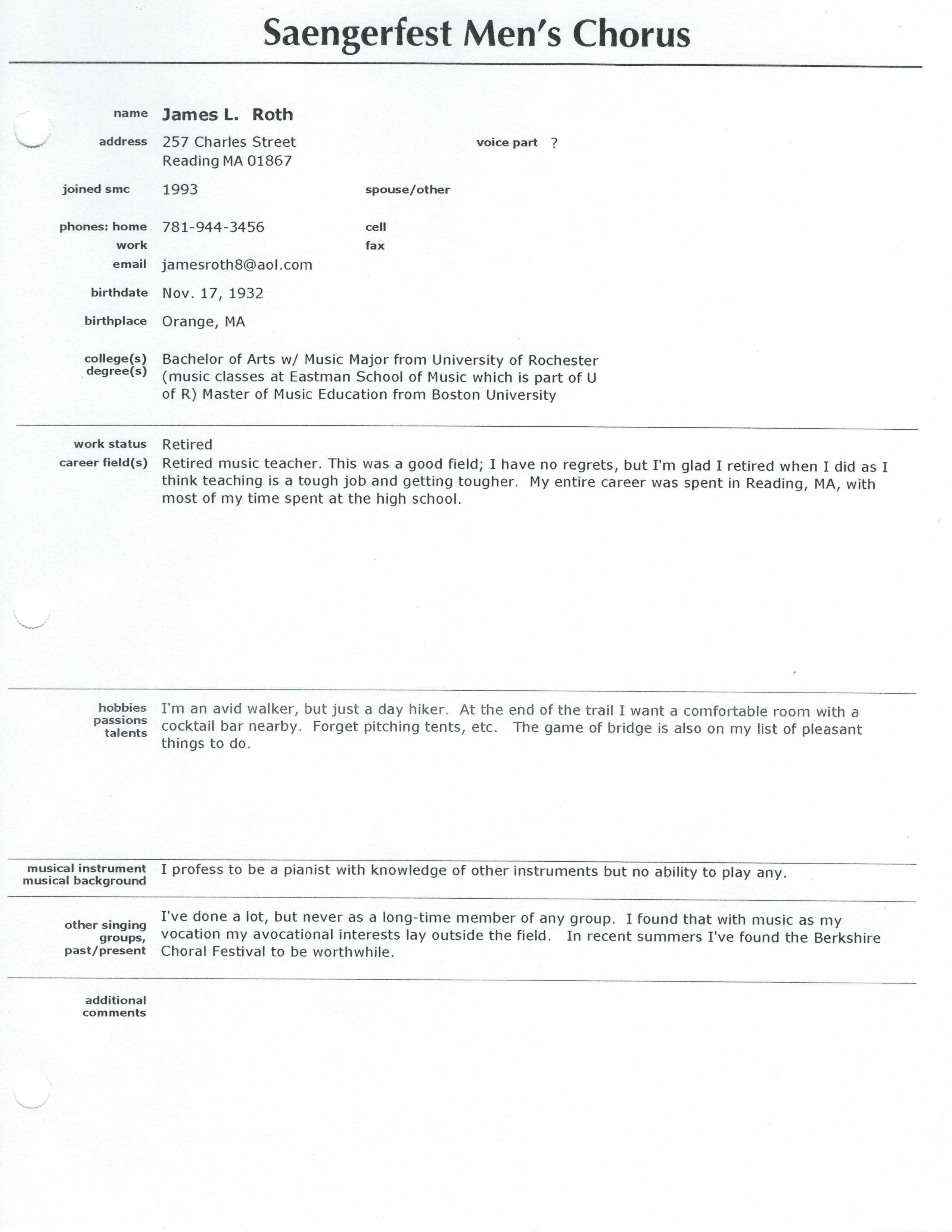 2006 - from the Saengerfest Directory